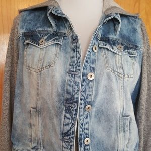 Layered Look Jean Jacket